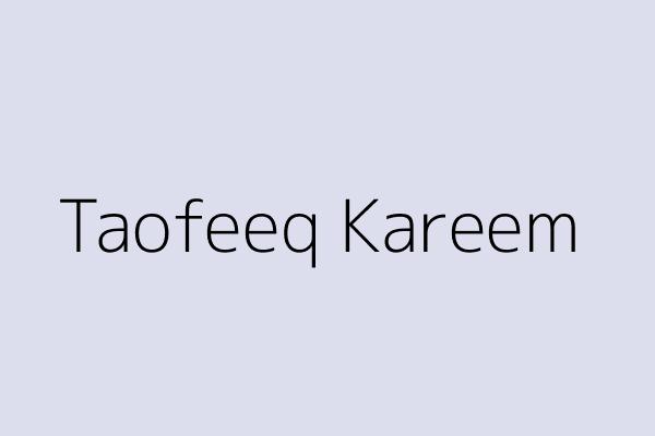 Taofeeq Kareem
